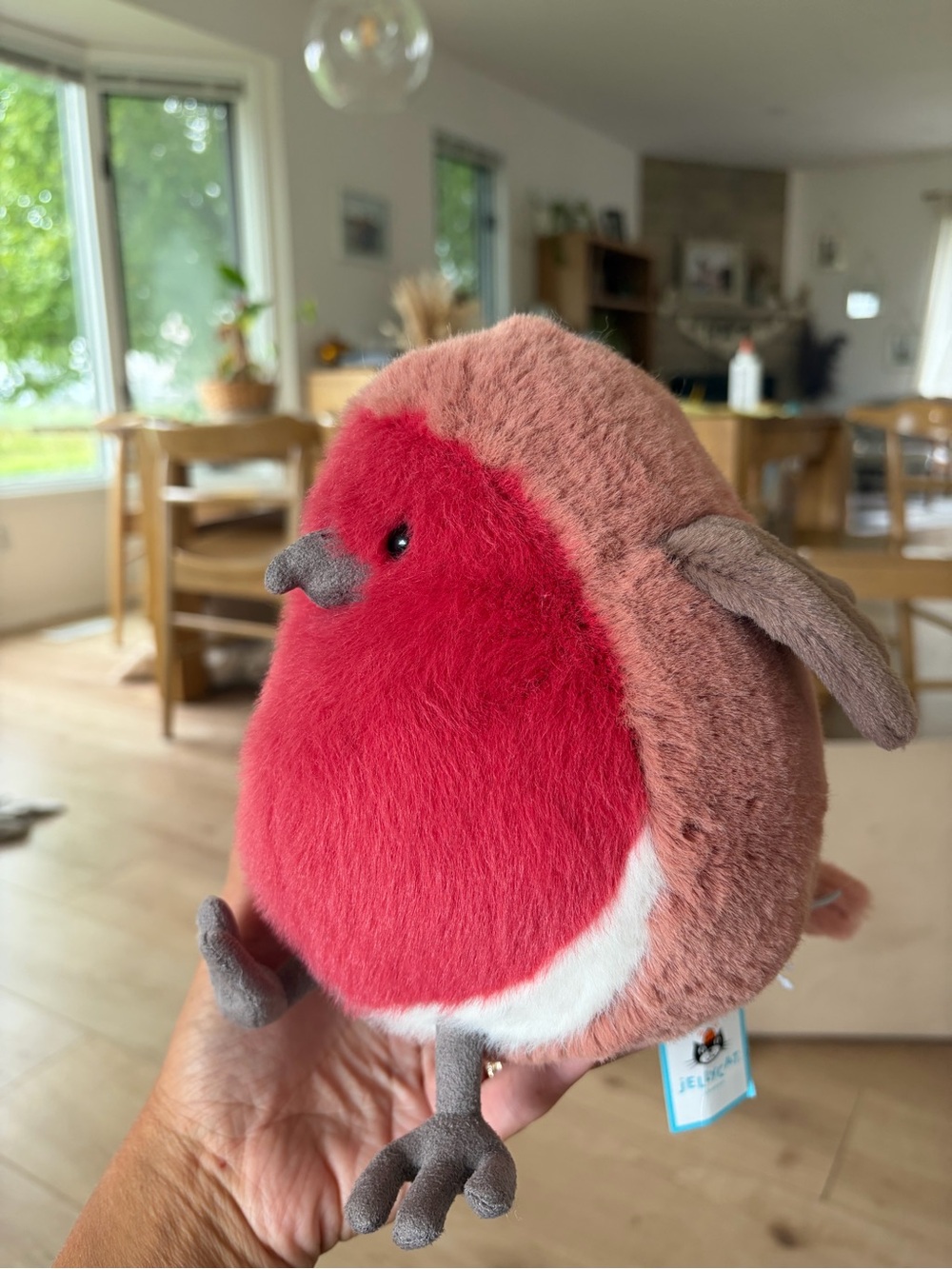 Jellycat Plush Robin in Red, Brown & Cream